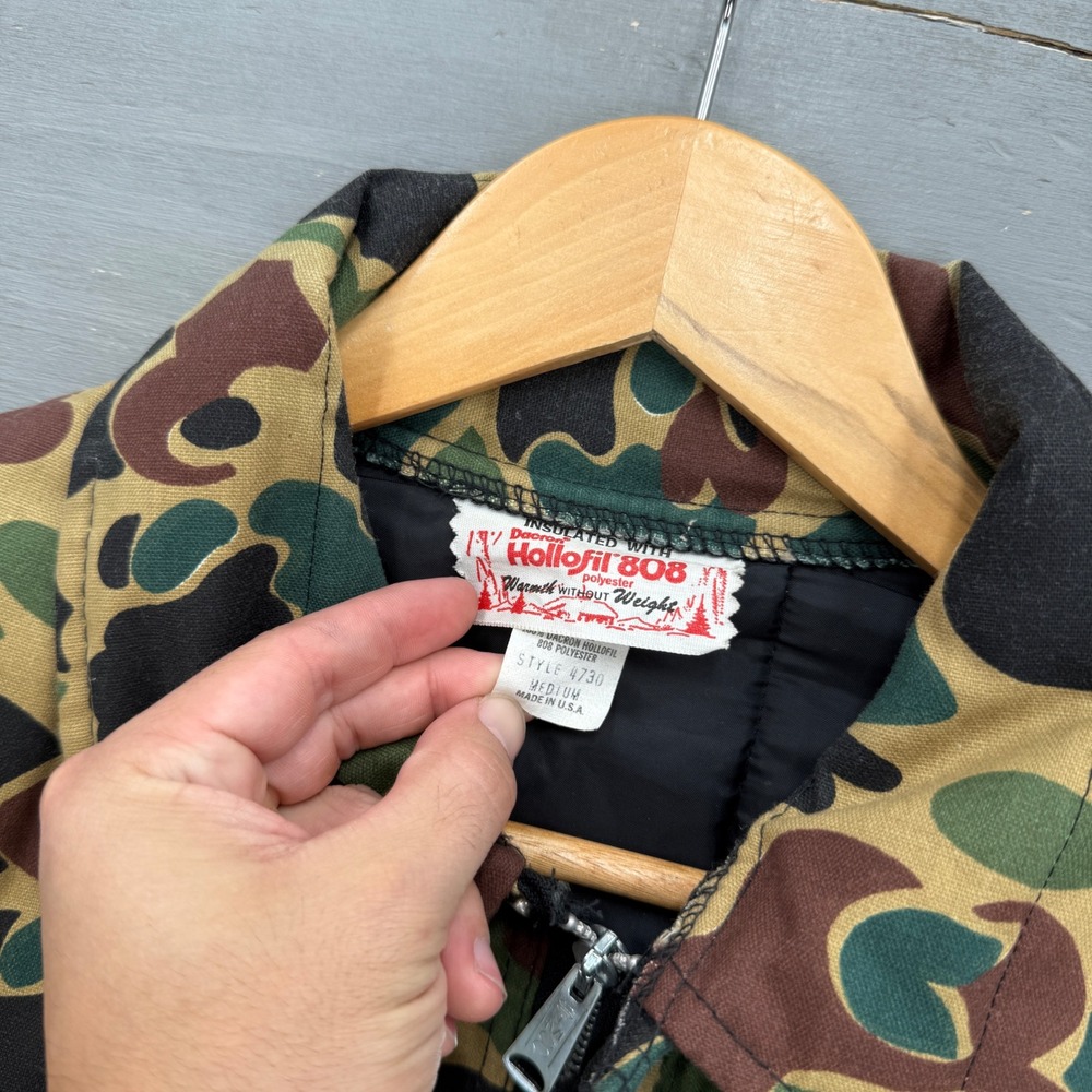 Vintage Hollofil 808 Hunting Jacket Duck Camo Insulated Utility Medium - Picture 3 of 8